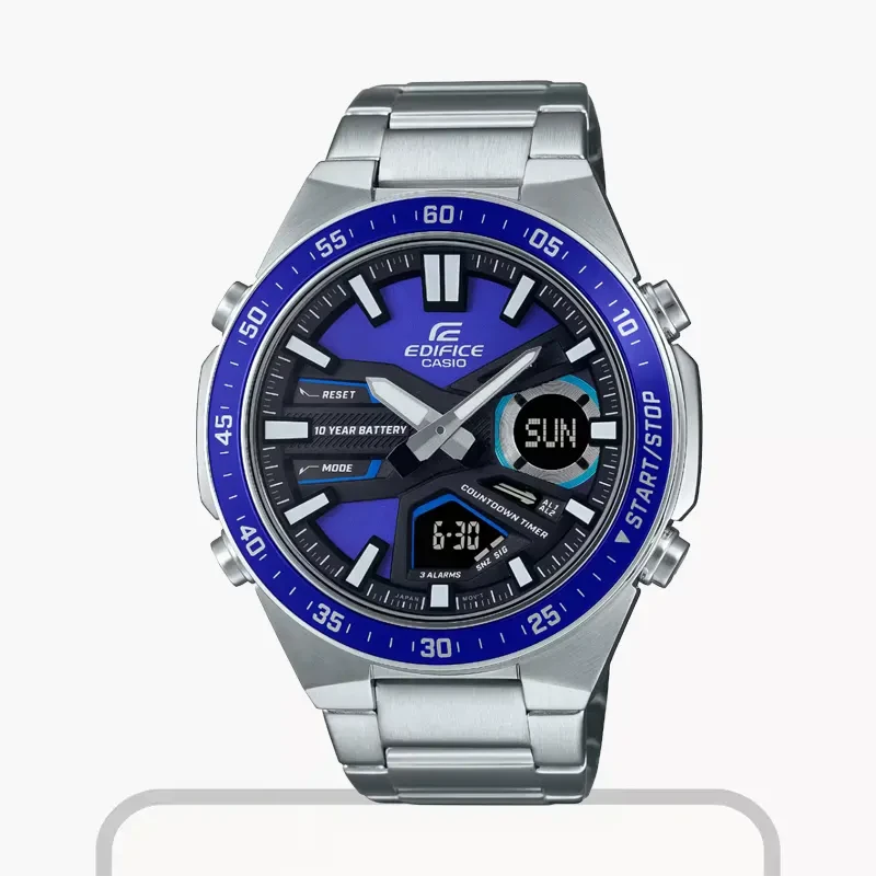 Casio Edifice Men's Watch Blue Dial Analog-Digital | EFV-C110D-2AV